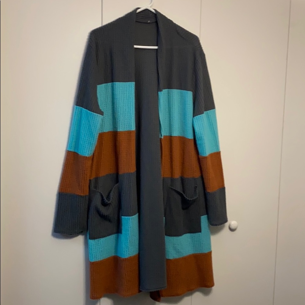 Plus size waffle knit cardigan size 3x